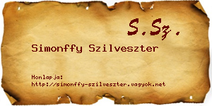 Simonffy Szilveszter névjegykártya